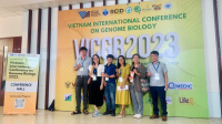 Giảng viên và học viên cao học tham gia Hội nghị Quốc tế về Sinh học Hệ Gen Việt Nam 2023 (VCIGB 2023)
